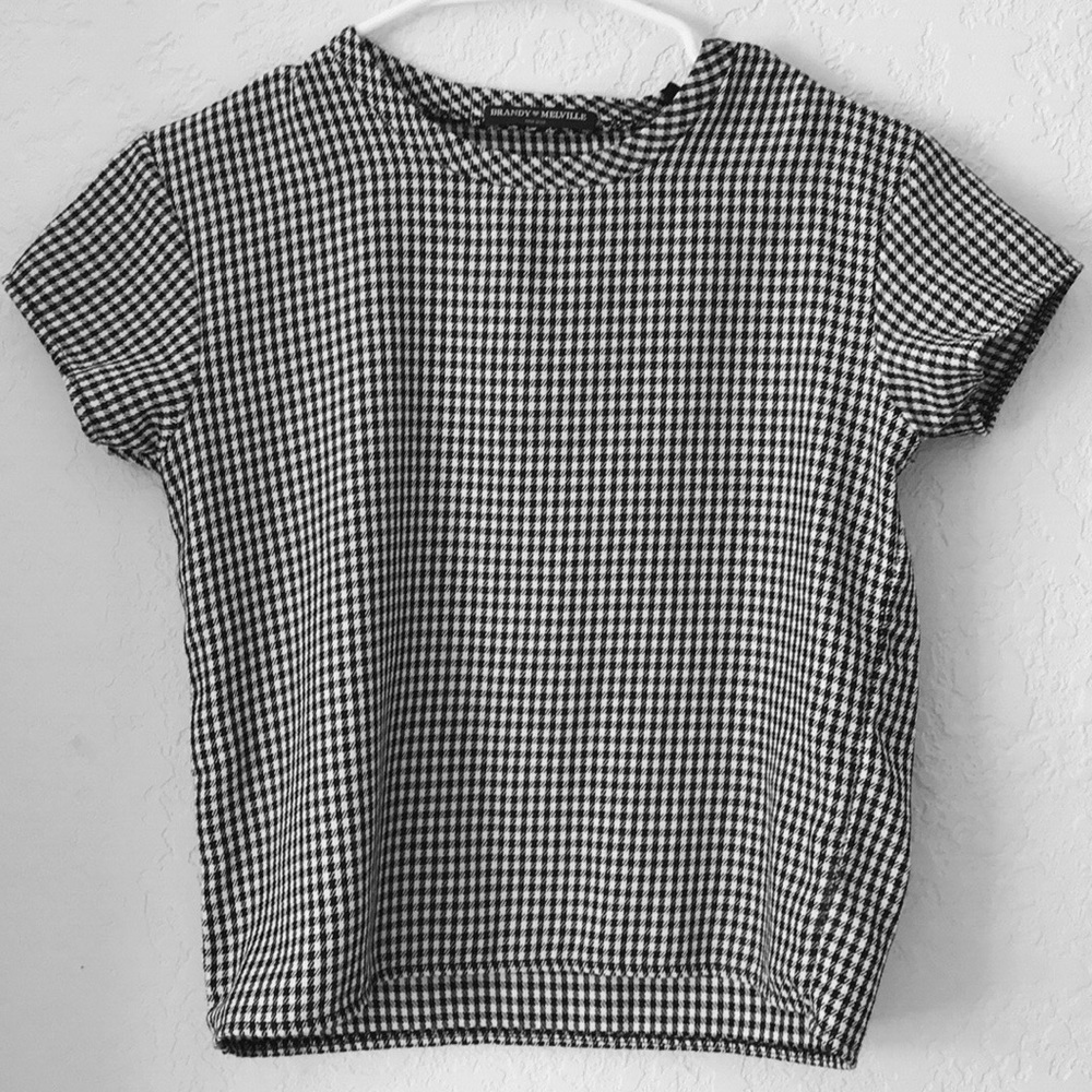 Brandy Melville Black and White Tee